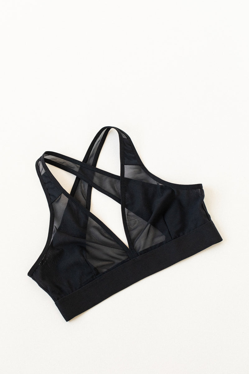 Black Textured Jacquard V-neck Sports Bra – Rove Jewelry Accessories and  Gifts